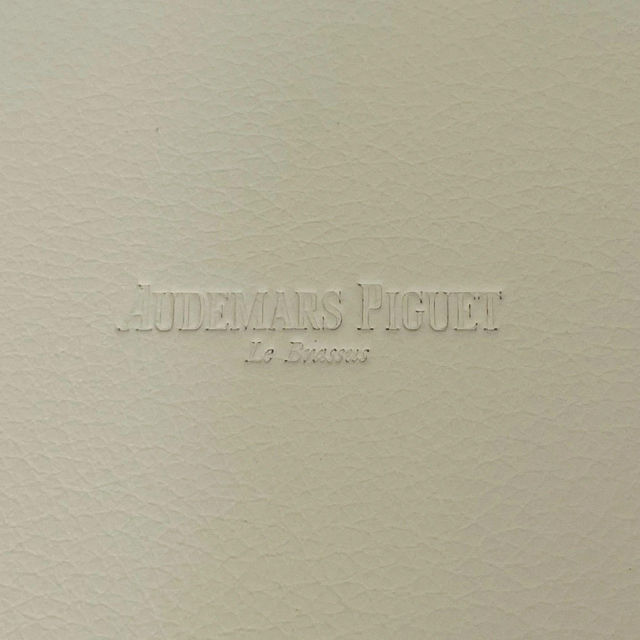Audemars Piguet Cream Leather Valet Tray with Box